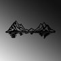 Wallity Mountains Escultura de Pared de Metal Negra